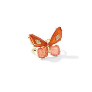 NEW KENDRA SCOTT women's bianca butterfly cocktail ring in gold orange mix